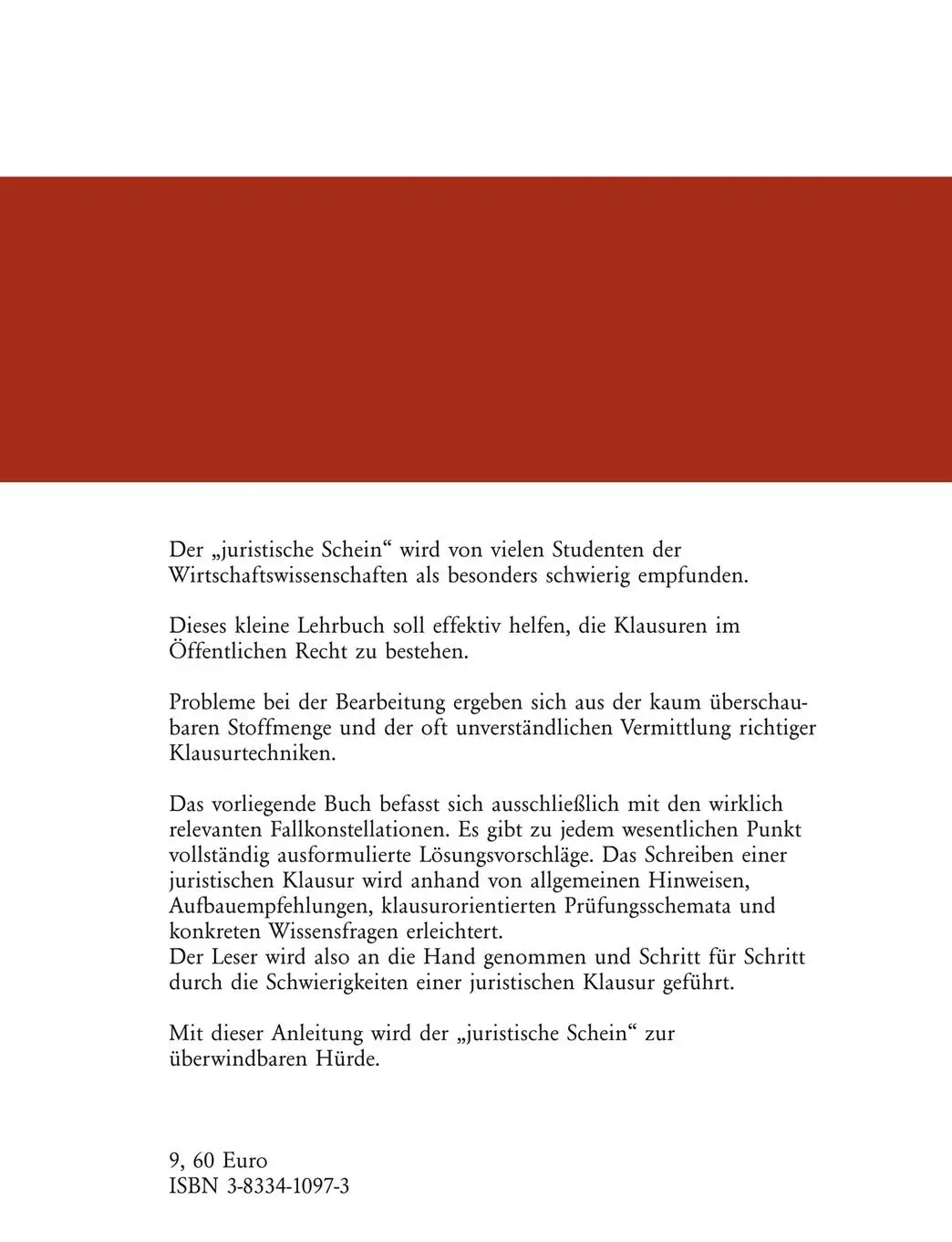 Rückseite: 9783833410970 | Das Öffentliche Recht für Wirtschaftswissenschaftler | Loll (u. a.)