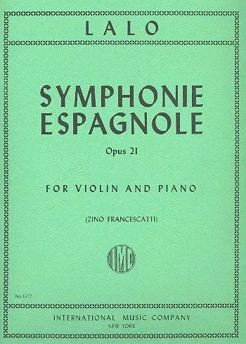 Cover: 9790220410970 | Symphonie Espagnole, Op. 21 | Edouard Lalo | Buch | EAN 9790220410970
