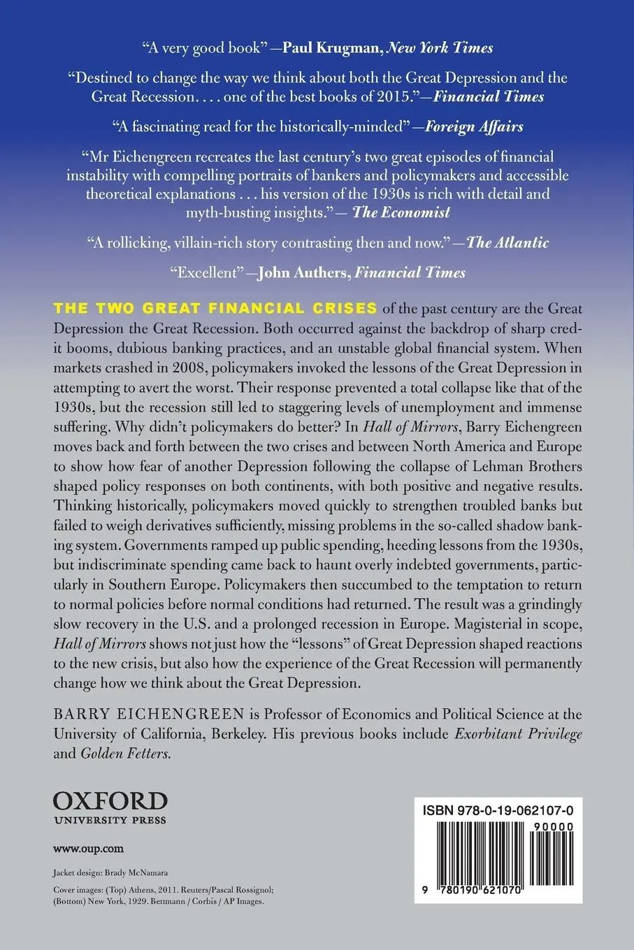 Rückseite: 9780190621070 | Hall of Mirrors | Barry Eichengreen | Taschenbuch | Englisch | 2016