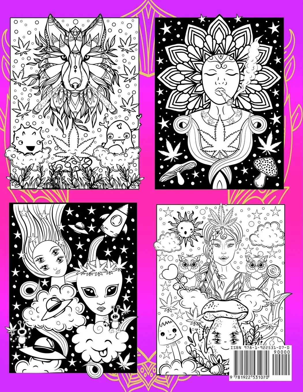 Rückseite: 9781922531070 | Stoner Chicks - A Stress Relieving Psychedelic Coloring Book For Women