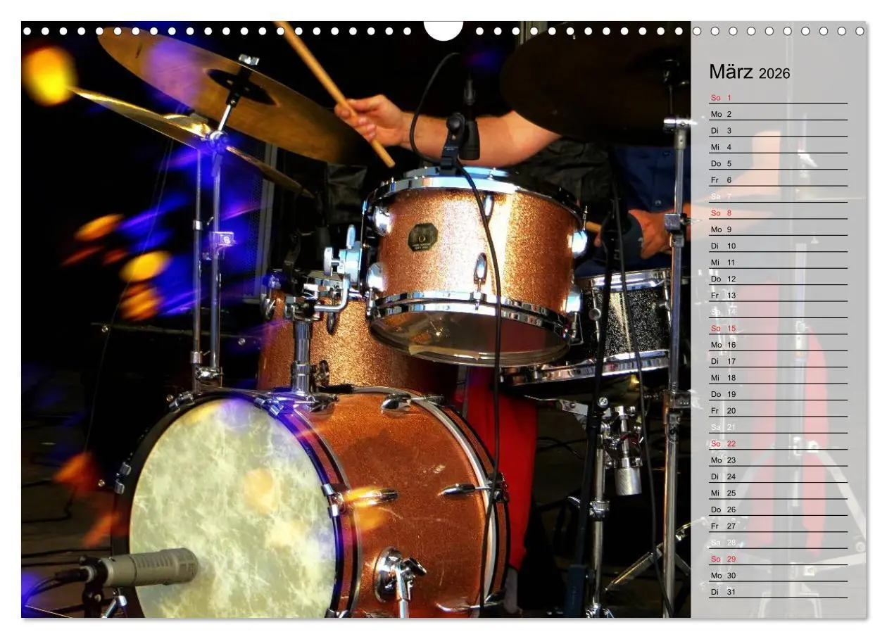 Bild: 9783457891070 | Schlagzeug onstage (Wandkalender 2026 DIN A3 quer), CALVENDO...