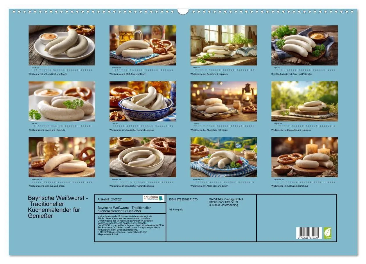 Bild: 9783516671070 | Bayrische Weißwurst - Traditioneller Küchenkalender für Genießer...