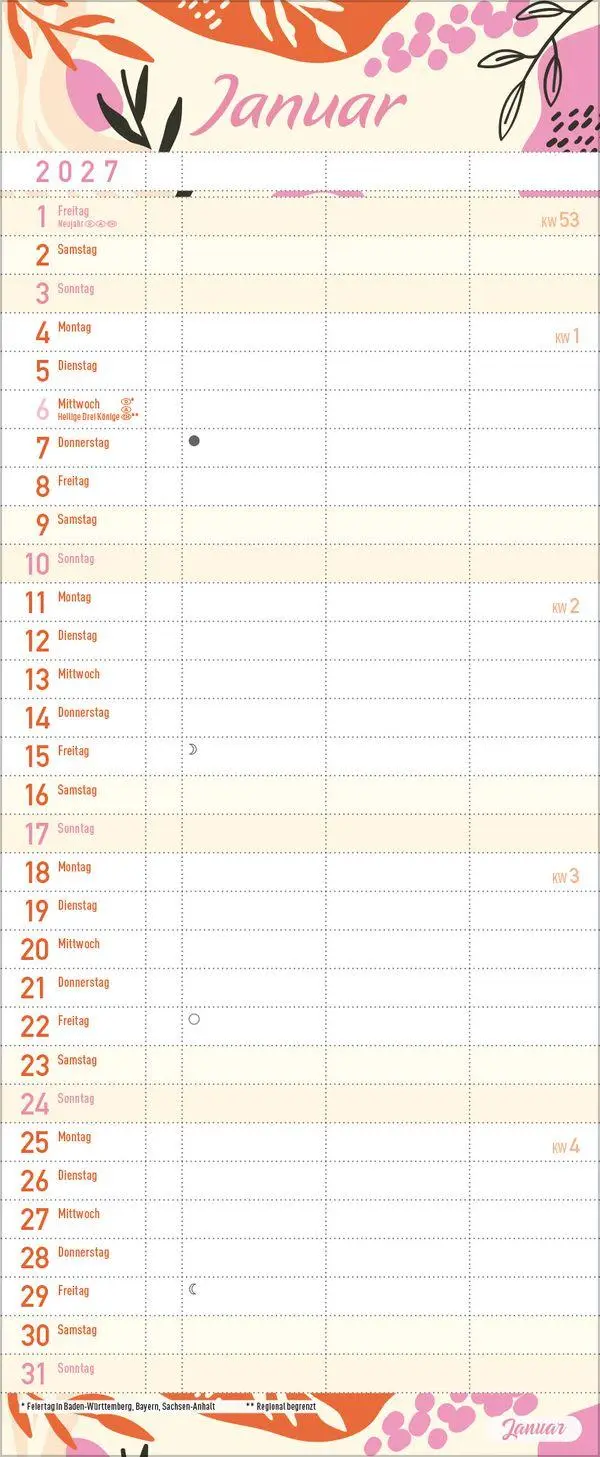 Bild: 9783819301070 | Einfach planen 2027 | Verlag Korsch | Kalender | 14 S. | Deutsch