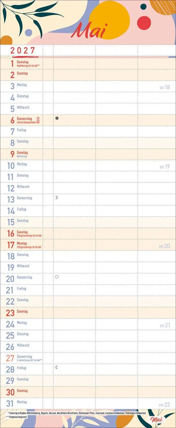 Bild: 9783819301070 | Einfach planen 2027 | Verlag Korsch | Kalender | 14 S. | Deutsch