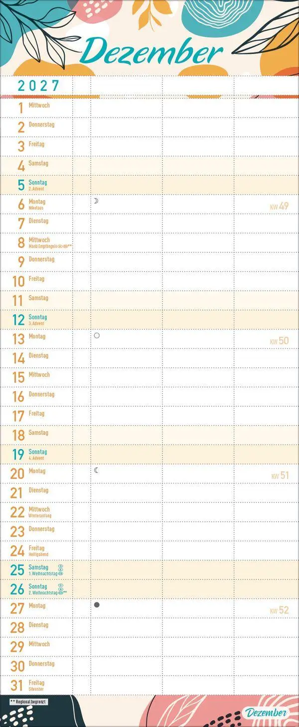 Bild: 9783819301070 | Einfach planen 2027 | Verlag Korsch | Kalender | 14 S. | Deutsch