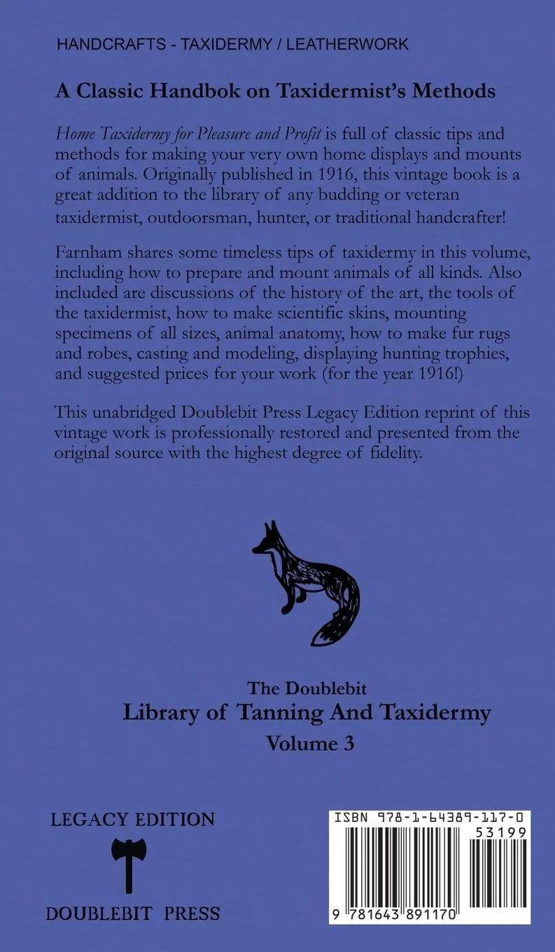 Rückseite: 9781643891170 | Home Taxidermy For Pleasure And Profit (Legacy Edition) | Farnham