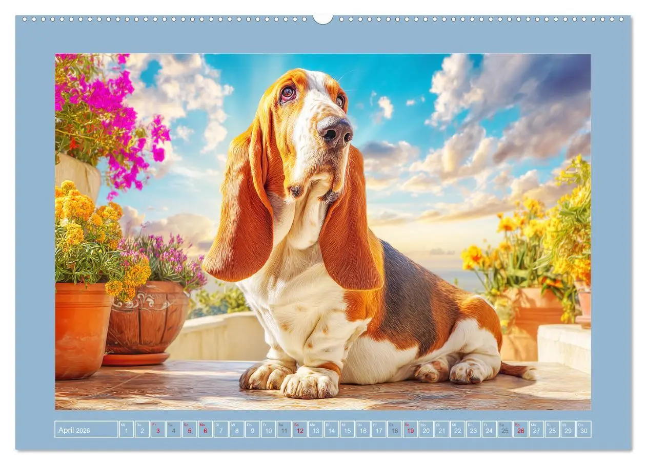 Bild: 9783516421170 | Schlappohren-Zauber. Fröhliche Bassets in bunten Momenten...