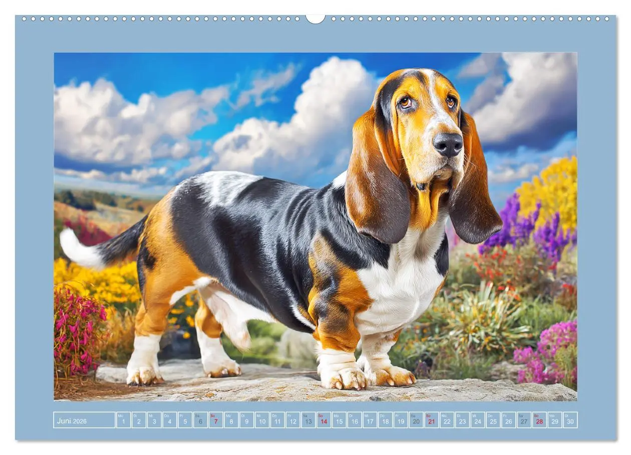 Bild: 9783516421170 | Schlappohren-Zauber. Fröhliche Bassets in bunten Momenten...
