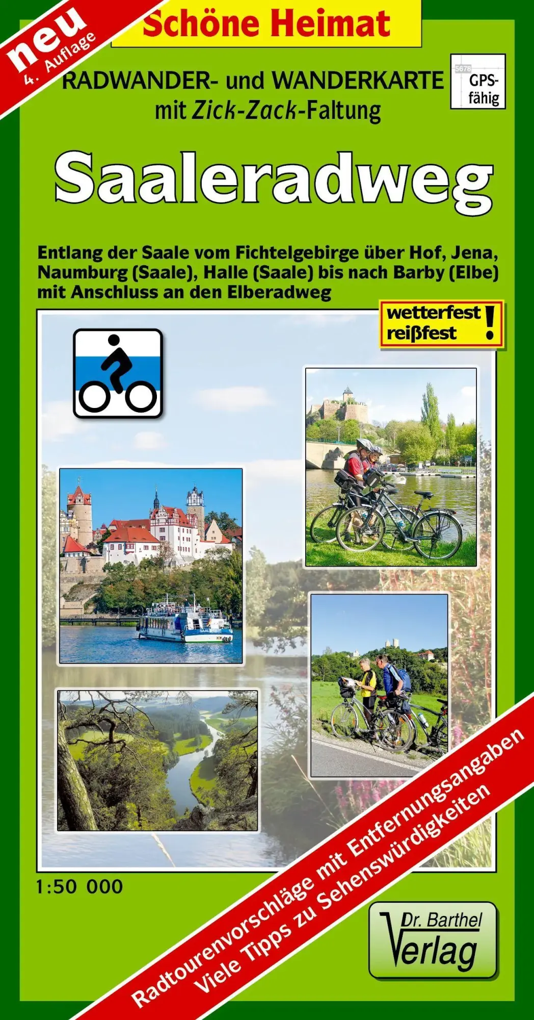 Cover: 9783895911170 | Saale-Radwanderweg 1 : 50 000 | Verlag Dr. Barthel | (Land-)Karte