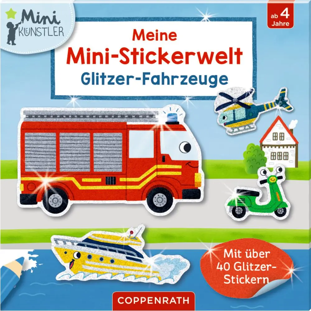 Cover: 4050003951270 | Meine Mini-Stickerwelt - Glitzer-Fahrzeuge | Ruby Warnecke | Deutsch