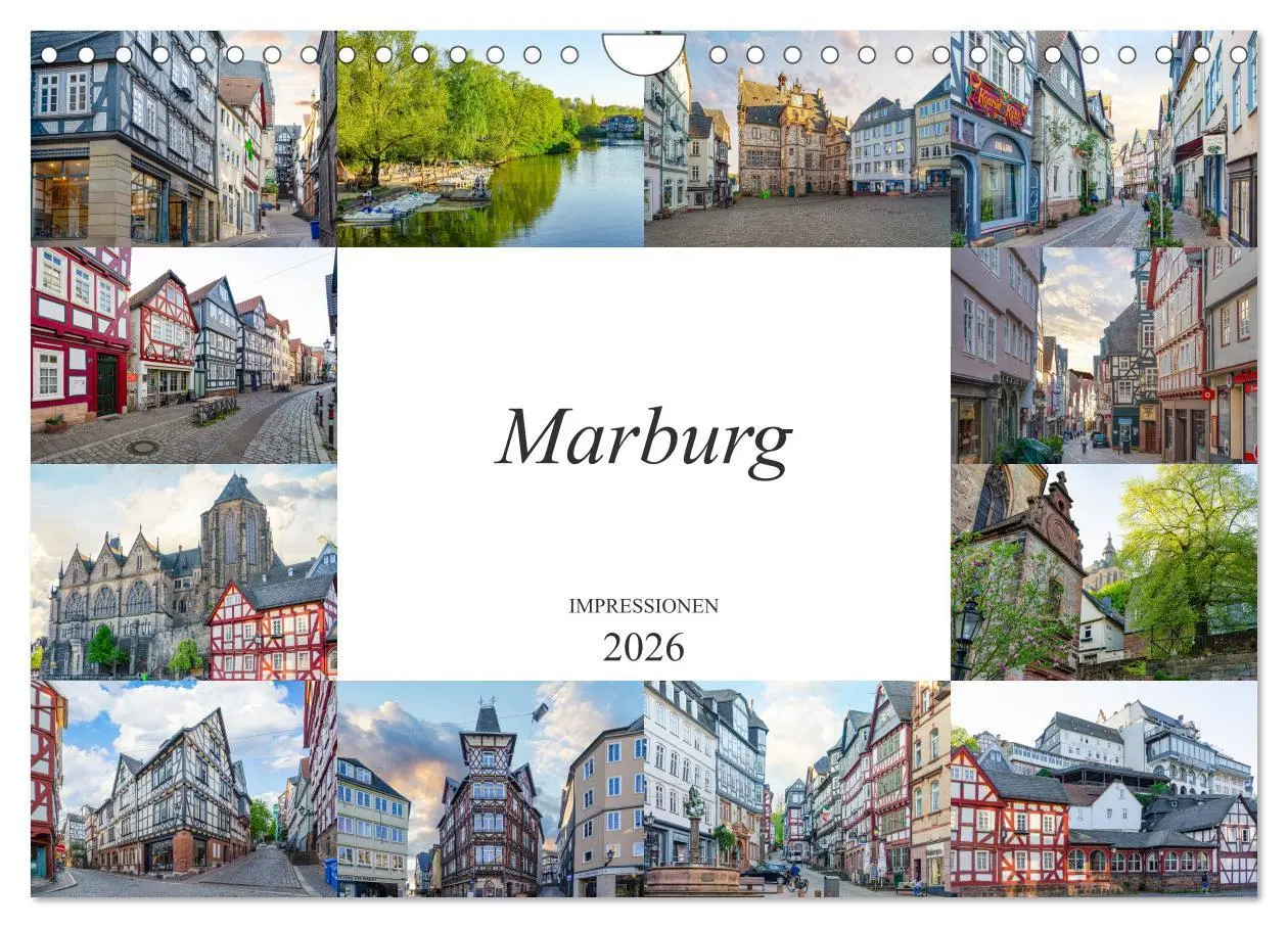 Cover: 9783457701270 | Marburg Impressionen (Wandkalender 2026 DIN A4 quer), CALVENDO...