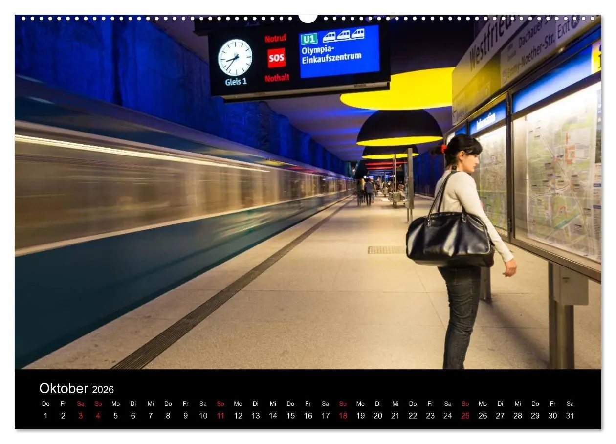 Bild: 9783516101270 | U-Bahn in München (hochwertiger Premium Wandkalender 2026 DIN A2...