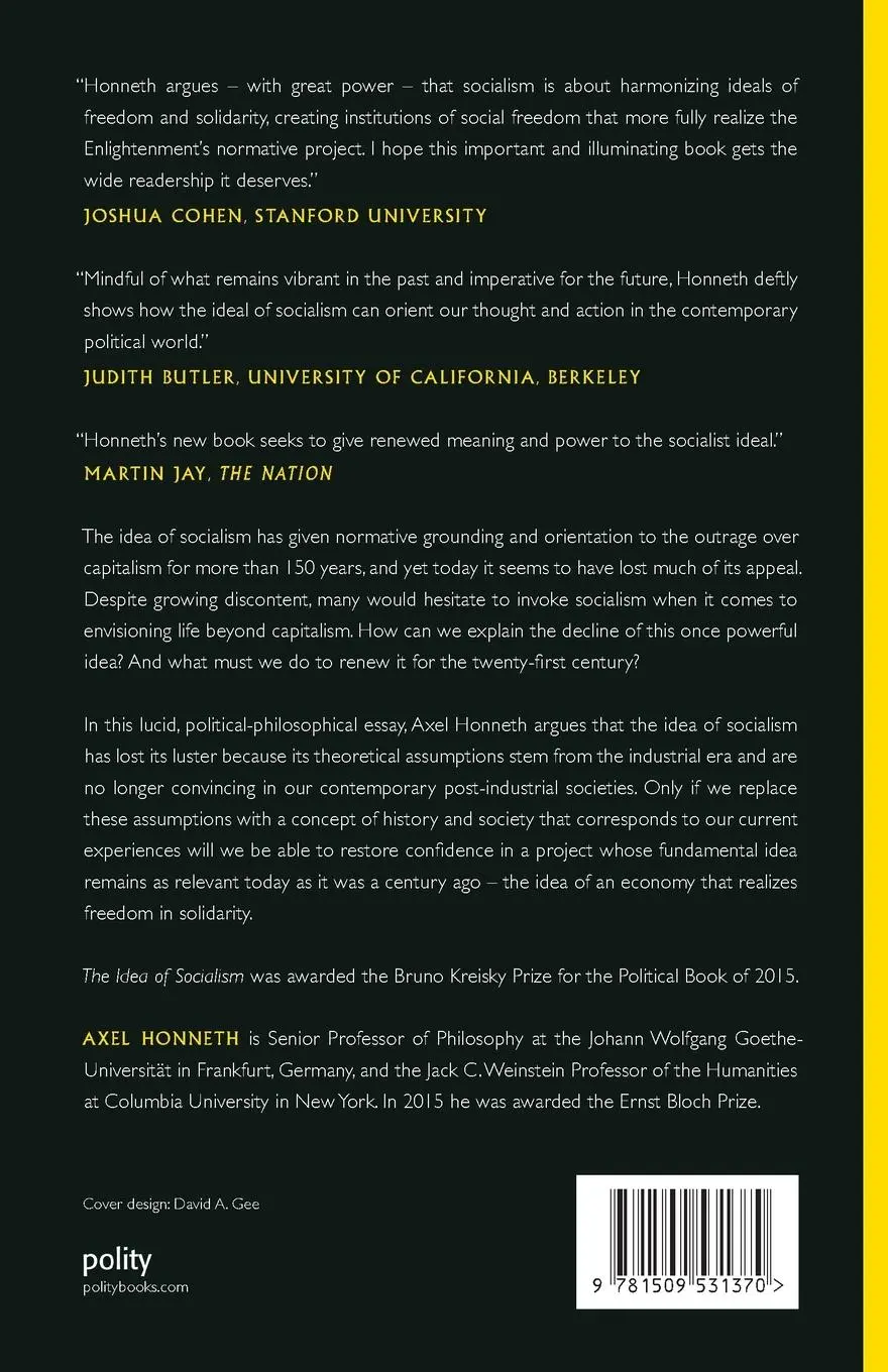 Rückseite: 9781509531370 | The Idea of Socialism | Towards a Renewal | Axel Honneth | Taschenbuch