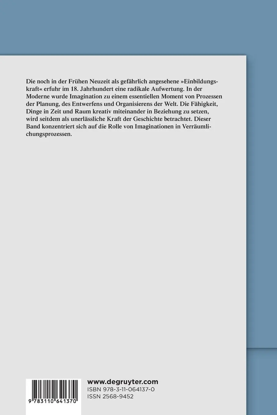 Rückseite: 9783110641370 | Imaginationen | Maren Möhring (u. a.) | Taschenbuch | ISSN | VI | 2019