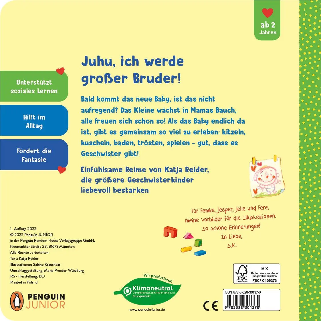 Bild: 9783328301370 | Juhu, ich bin jetzt großer Bruder! | Katja Reider | Buch | 16 S.