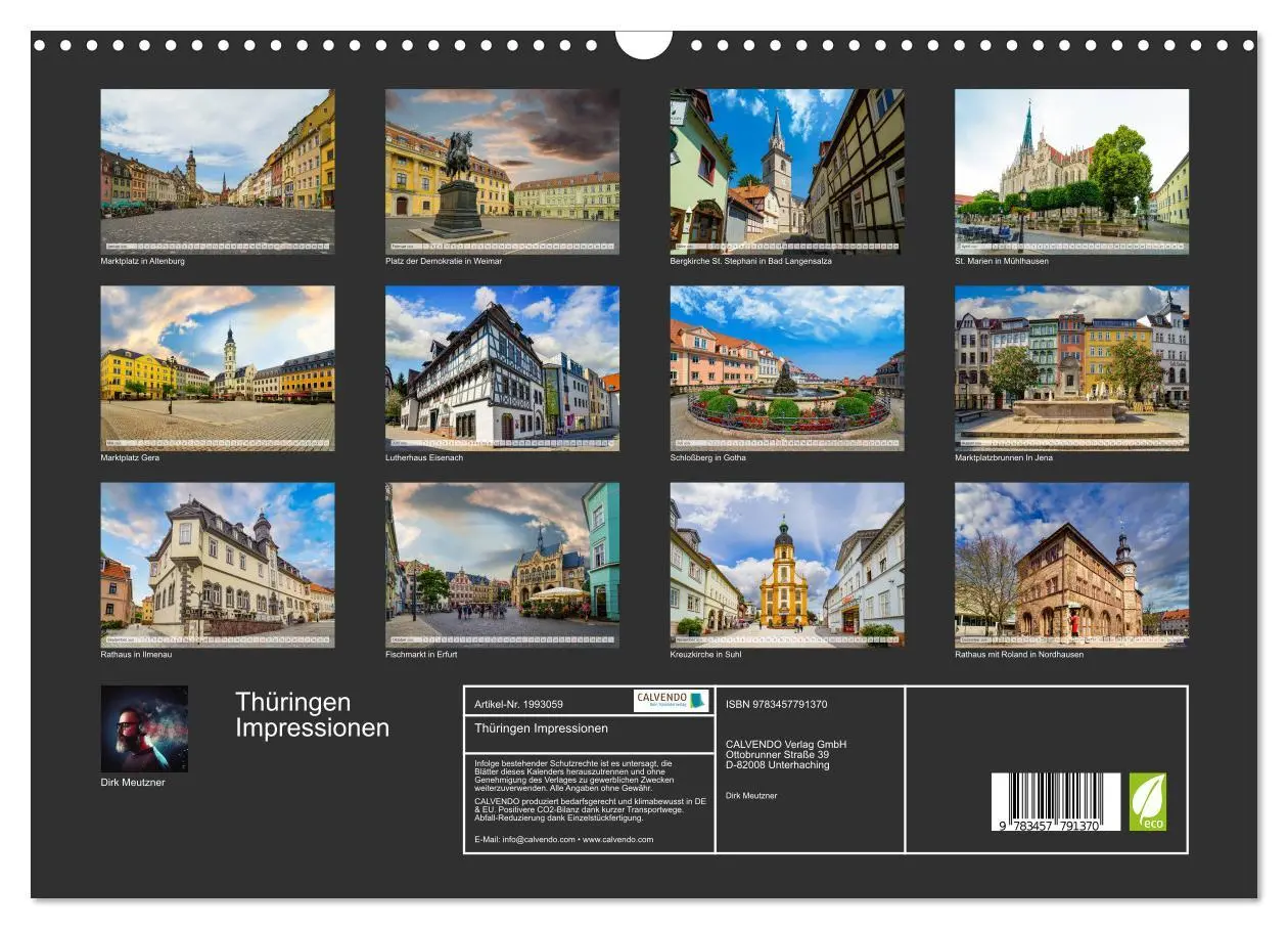 Bild: 9783457791370 | Thüringen Impressionen (Wandkalender 2026 DIN A3 quer), CALVENDO...
