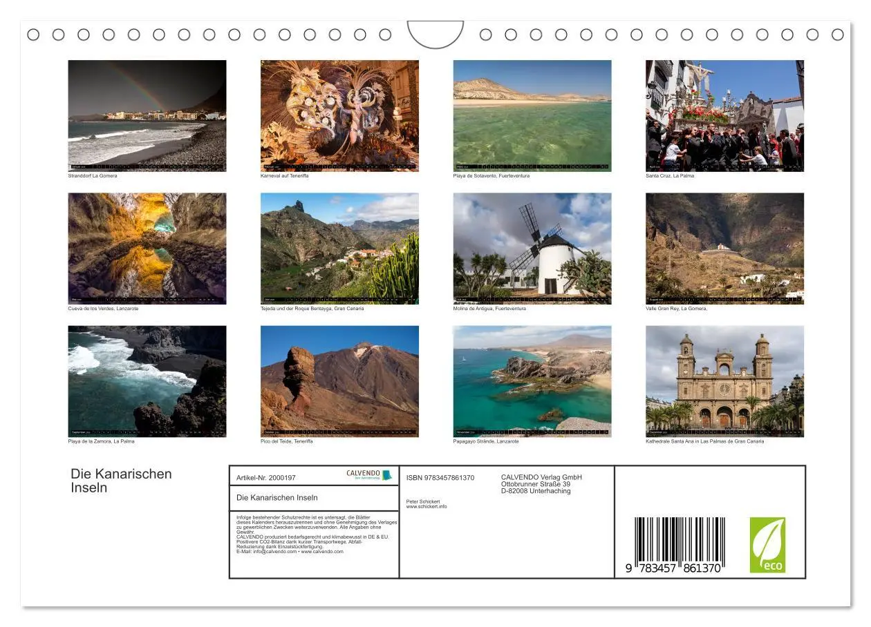 Bild: 9783457861370 | Die Kanarischen Inseln (Wandkalender 2026 DIN A4 quer), CALVENDO...