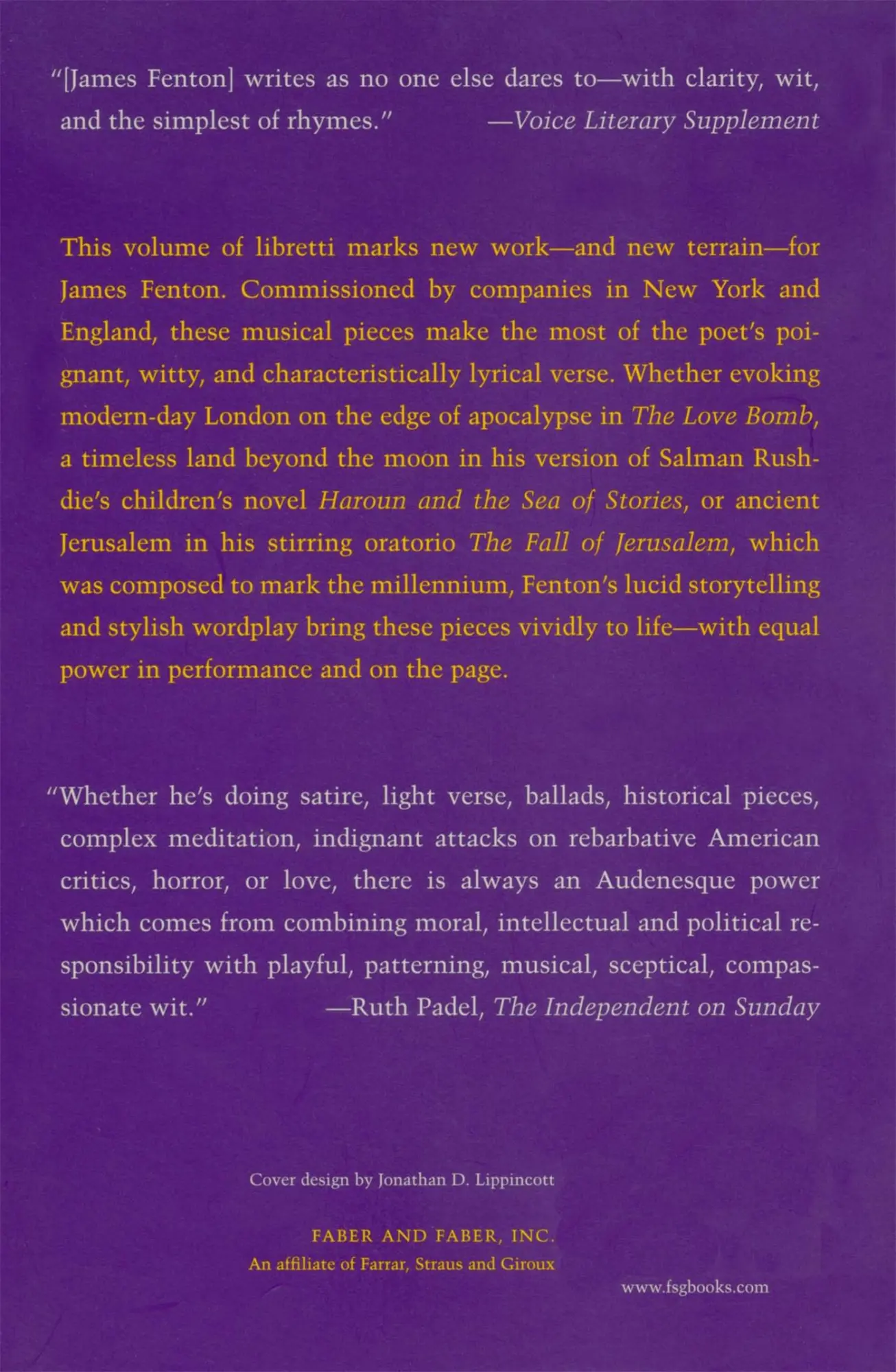 Rückseite: 9780571211470 | The Love Bomb | James Fenton | Taschenbuch | Kartoniert / Broschiert