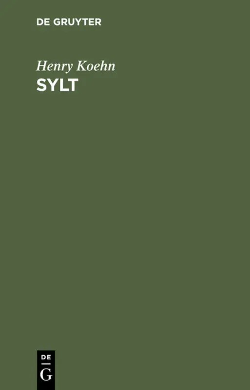 Cover: 9783112301470 | Sylt | Eine Wanderung durch die Natur- und Kulturwelt der Insel | Buch