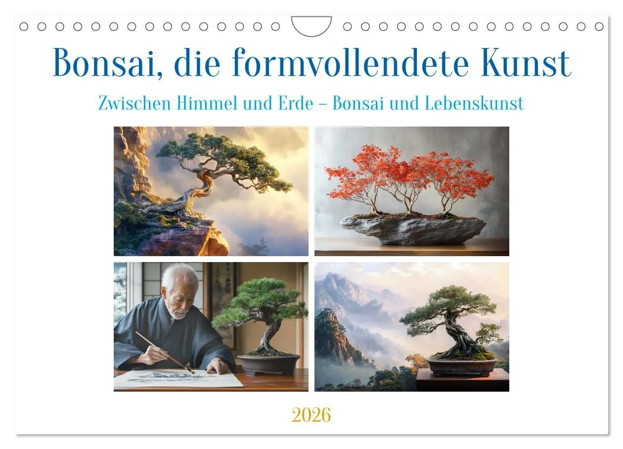 Cover: 9783457301470 | Bonsai, die formvollendete Kunst (Wandkalender 2026 DIN A4 quer),...