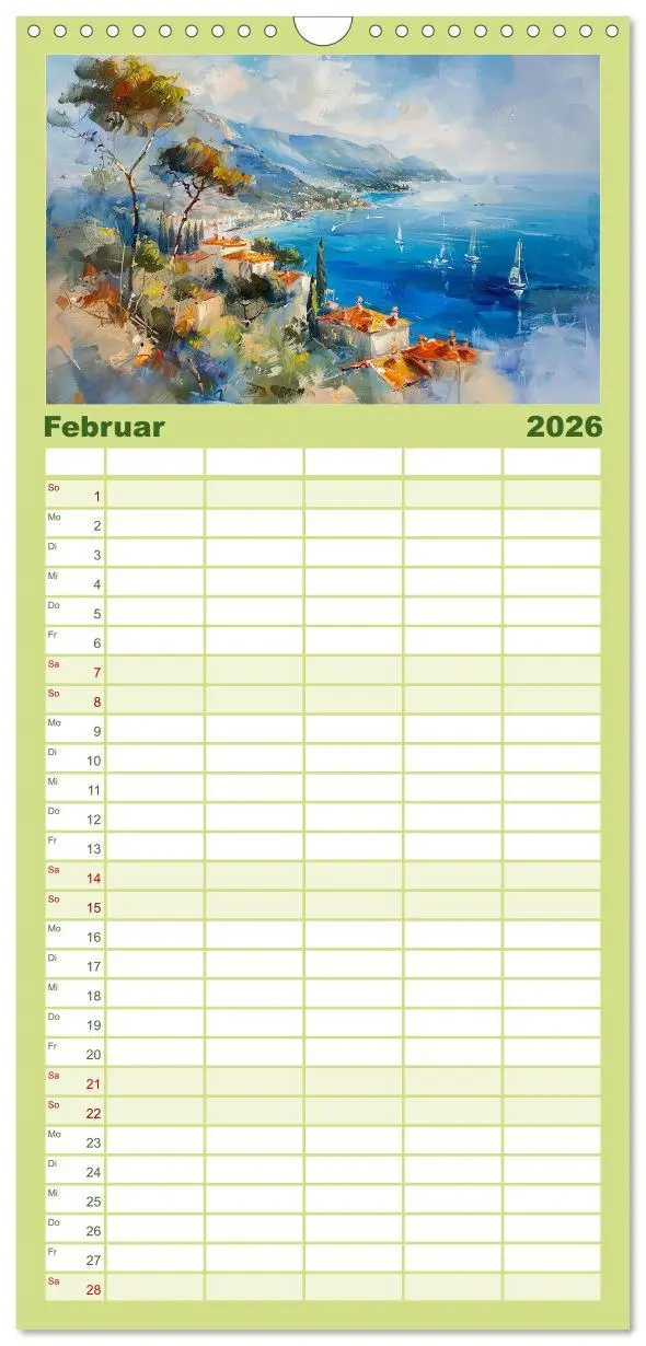 Bild: 9783516491470 | Familienplaner 2026 - Toskana bis Provence mit 5 Spalten...