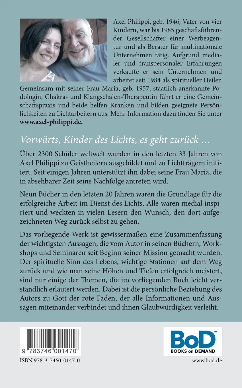 Rückseite: 9783746001470 | Vorwärts, Kinder des Lichts, es geht zurück ... | Axel Philippi | Buch