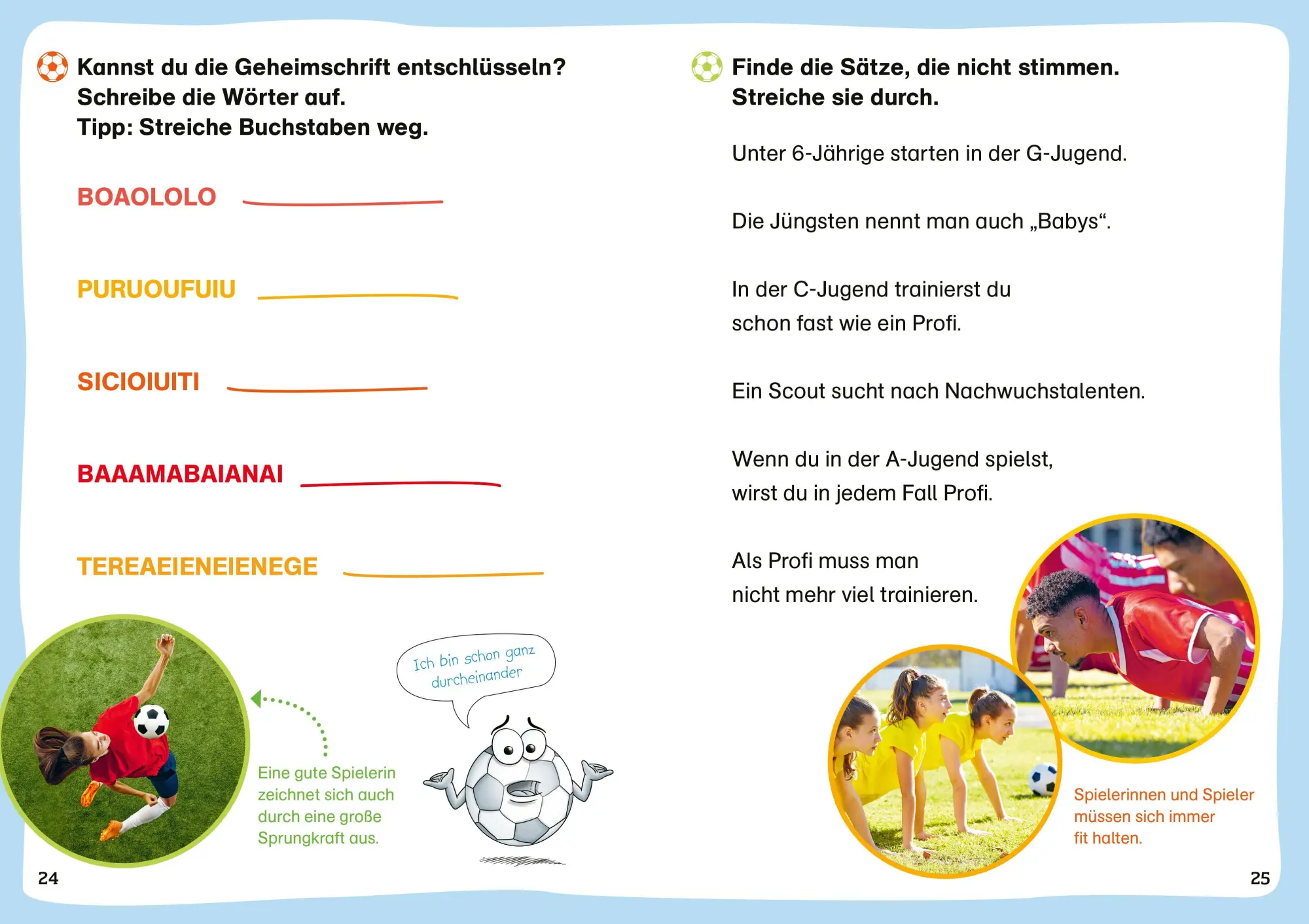 Bild: 9783788681470 | WAS IST WAS Erstes Lesen. Leserätsel Fußball | Waltraud Grill | 48 S.