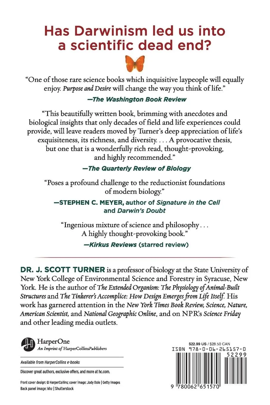 Rückseite: 9780062651570 | Purpose and Desire | J. Scott Turner | Taschenbuch | Englisch | 2023