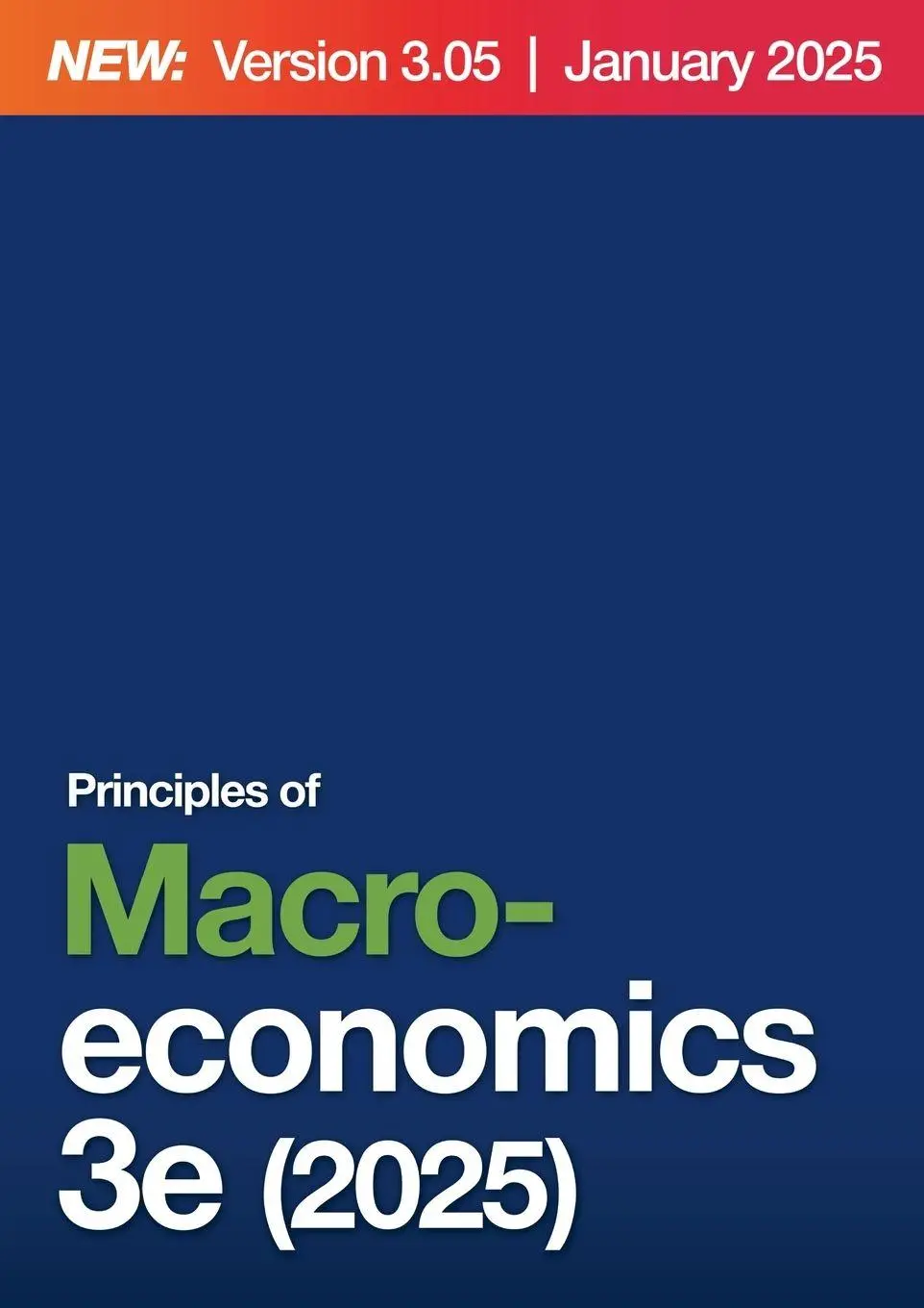 Cover: 9781069271570 | Principles of Macroeconomics 3e (2025) | David Shapiro (u. a.) | Buch