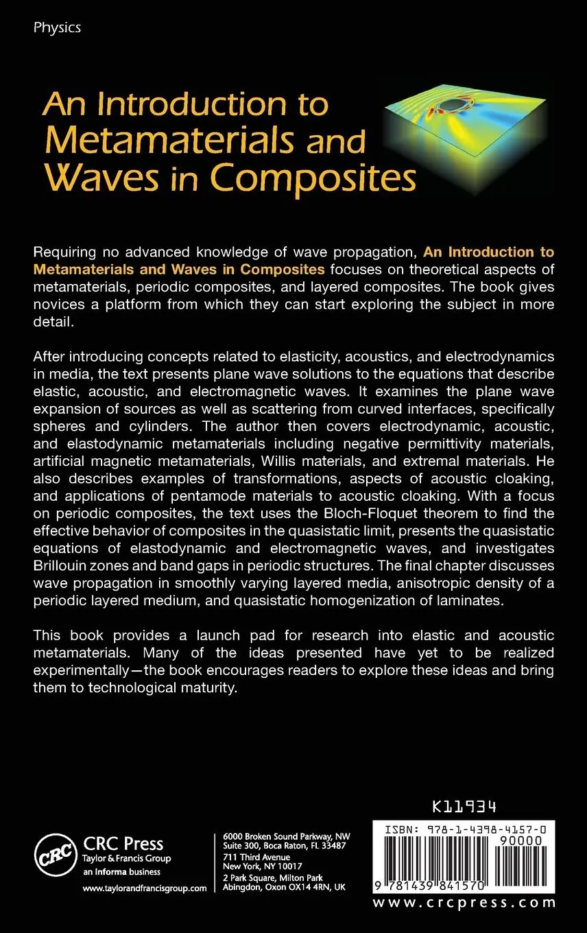 Rückseite: 9781439841570 | An Introduction to Metamaterials and Waves in Composites | Banerjee