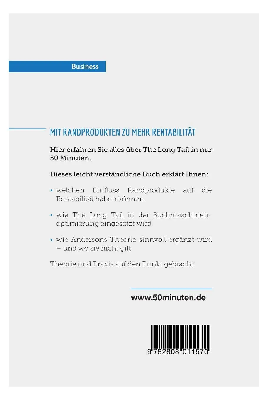 Rückseite: 9782808011570 | Chris Anderson und The Long Tail | Ein Internetgeschäftsmodell | Buch