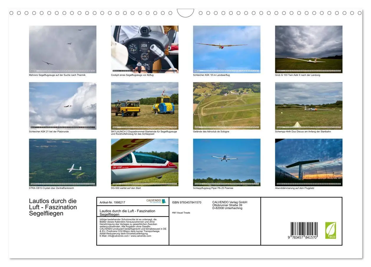 Bild: 9783457841570 | Lautlos durch die Luft - Faszination Segelfliegen (Wandkalender...