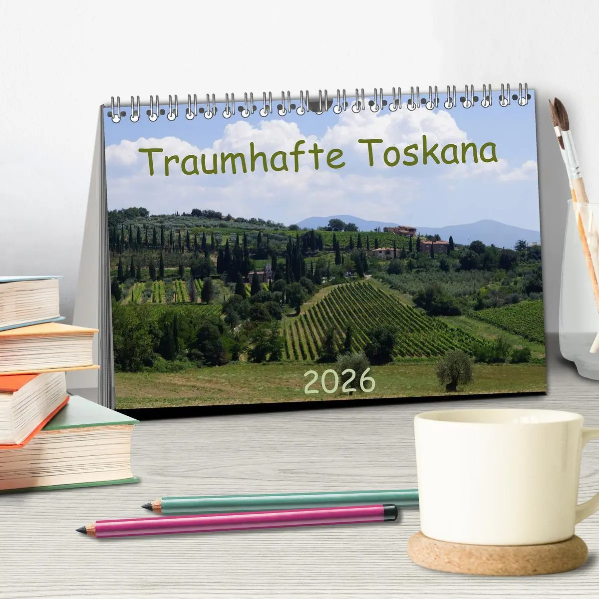 Bild: 9783516171570 | Toskana 2026 (Tischkalender 2026 DIN A5 quer), CALVENDO Monatskalender