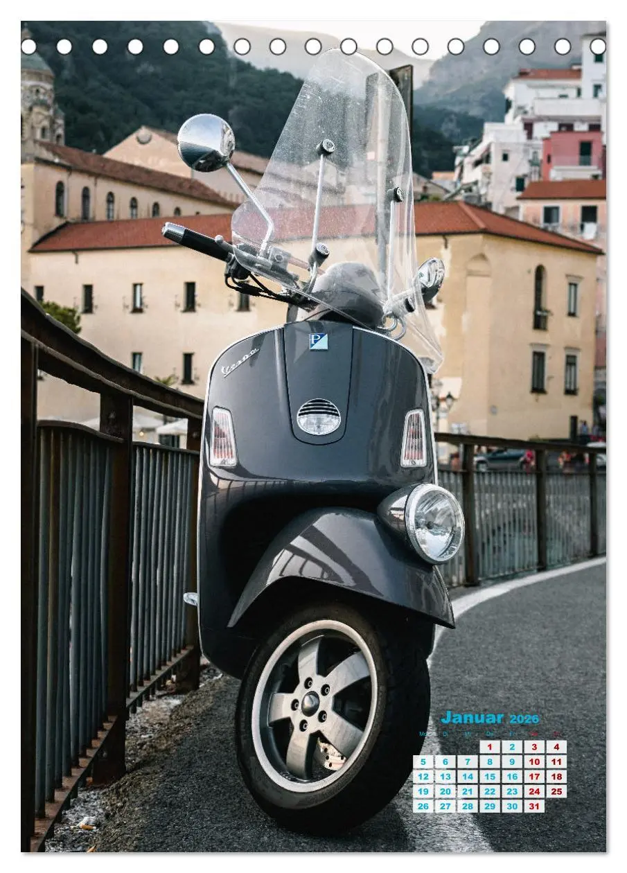 Bild: 9783516311570 | Die Liebe zur Vespa (Tischkalender 2026 DIN A5 hoch), CALVENDO...