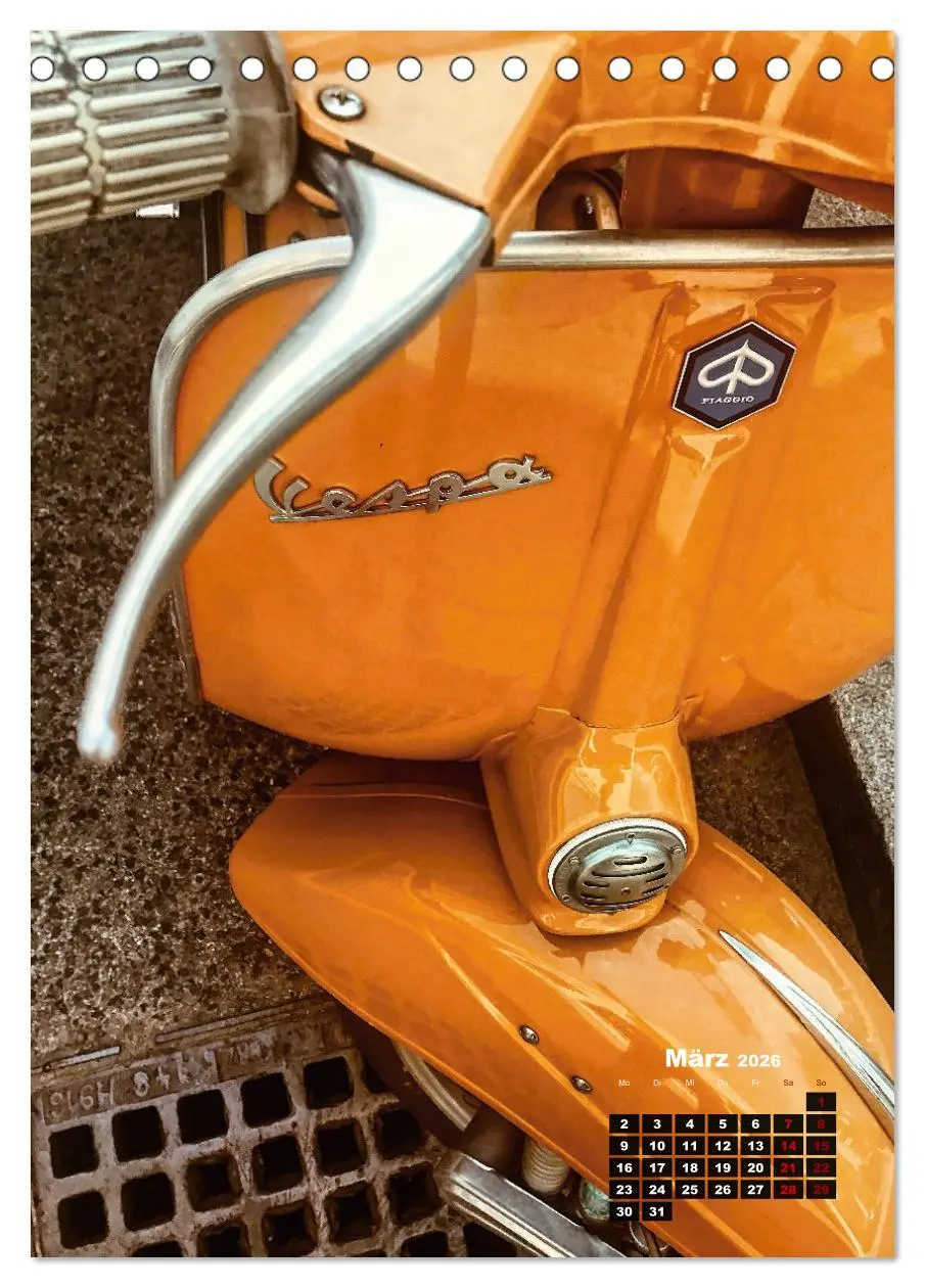 Bild: 9783516311570 | Die Liebe zur Vespa (Tischkalender 2026 DIN A5 hoch), CALVENDO...