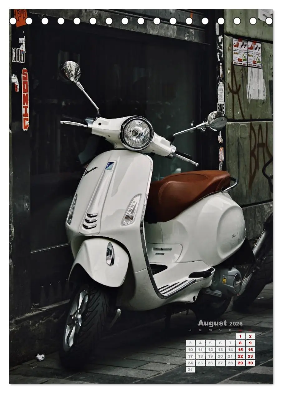 Bild: 9783516311570 | Die Liebe zur Vespa (Tischkalender 2026 DIN A5 hoch), CALVENDO...