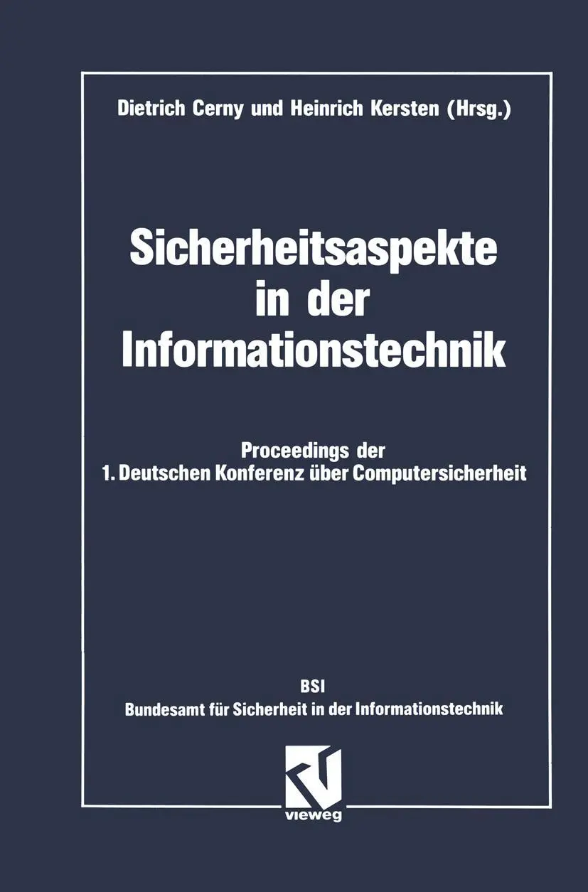 Cover: 9783528051570 | Sicherheitsaspekte in der Informationstechnik | Dietrich Cerny | Buch