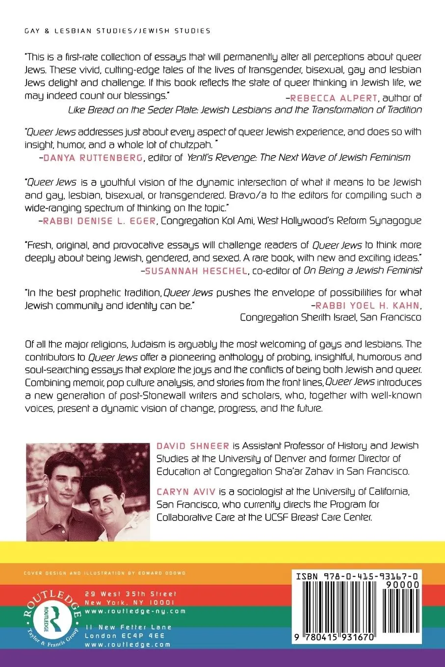 Rückseite: 9780415931670 | Queer Jews | David Shneer (u. a.) | Taschenbuch | Englisch | 2002