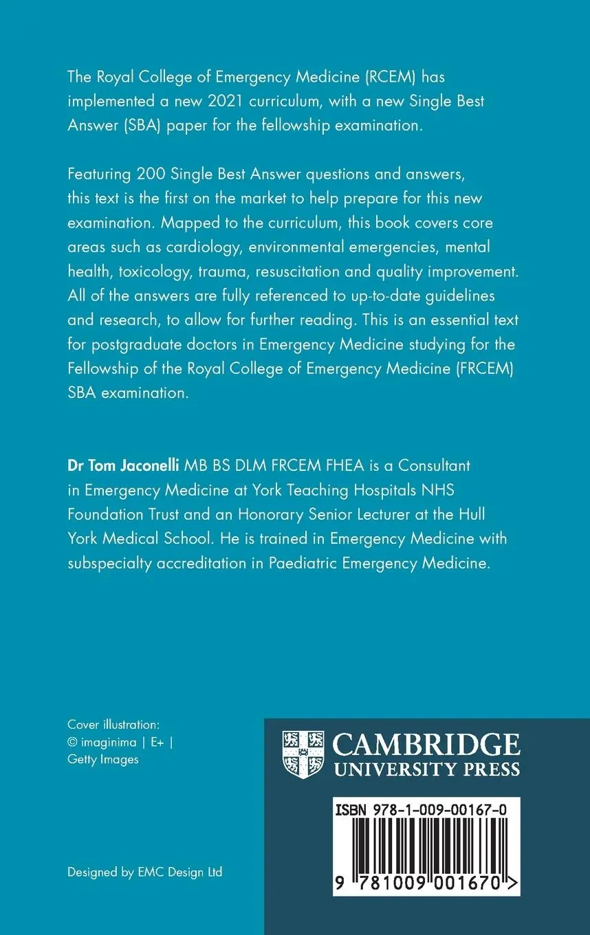 Rückseite: 9781009001670 | SBAs for the FRCEM | Tom Jaconelli | Taschenbuch | Englisch | 2022