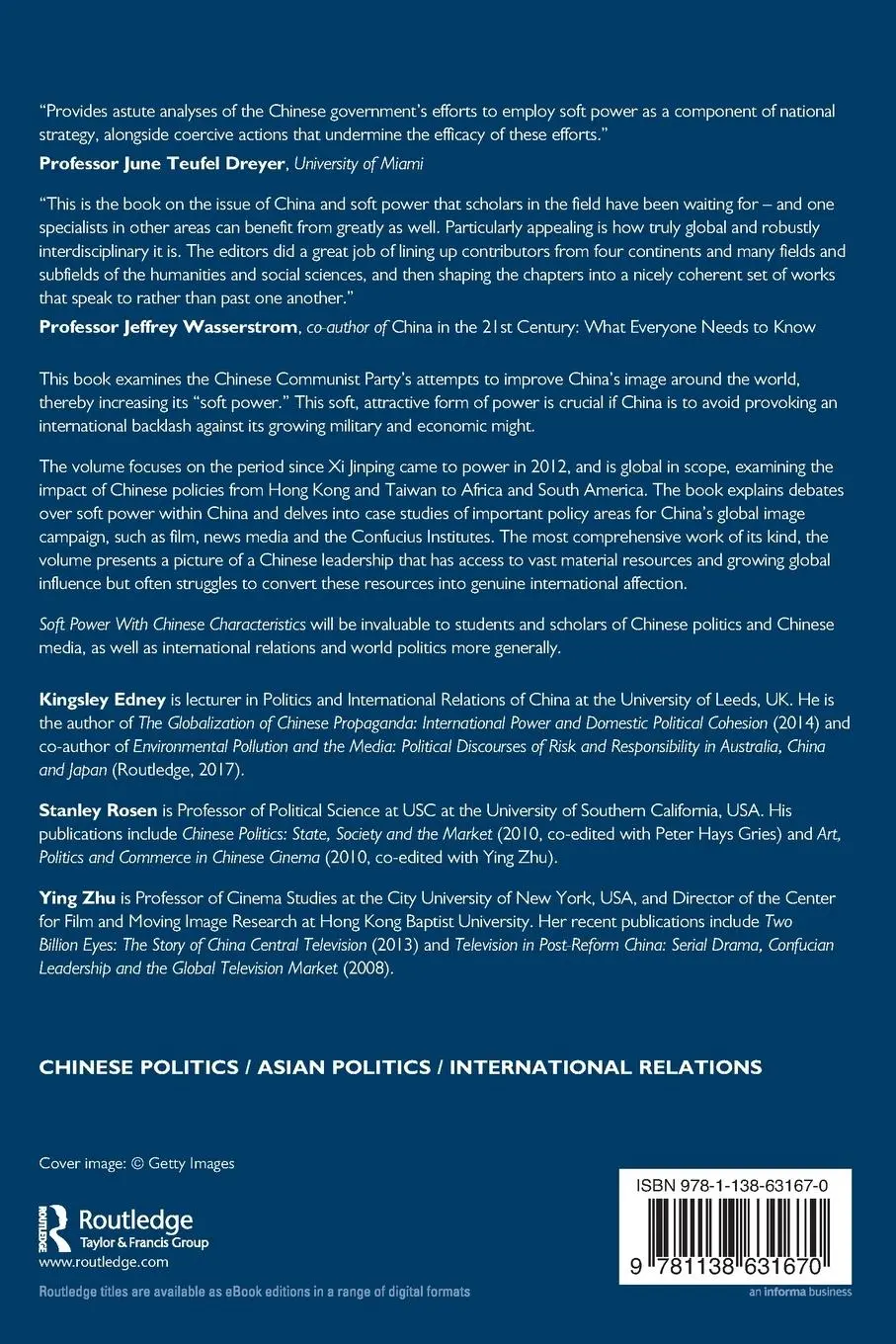 Rückseite: 9781138631670 | Soft Power With Chinese Characteristics | Ying Zhu (u. a.) | Buch