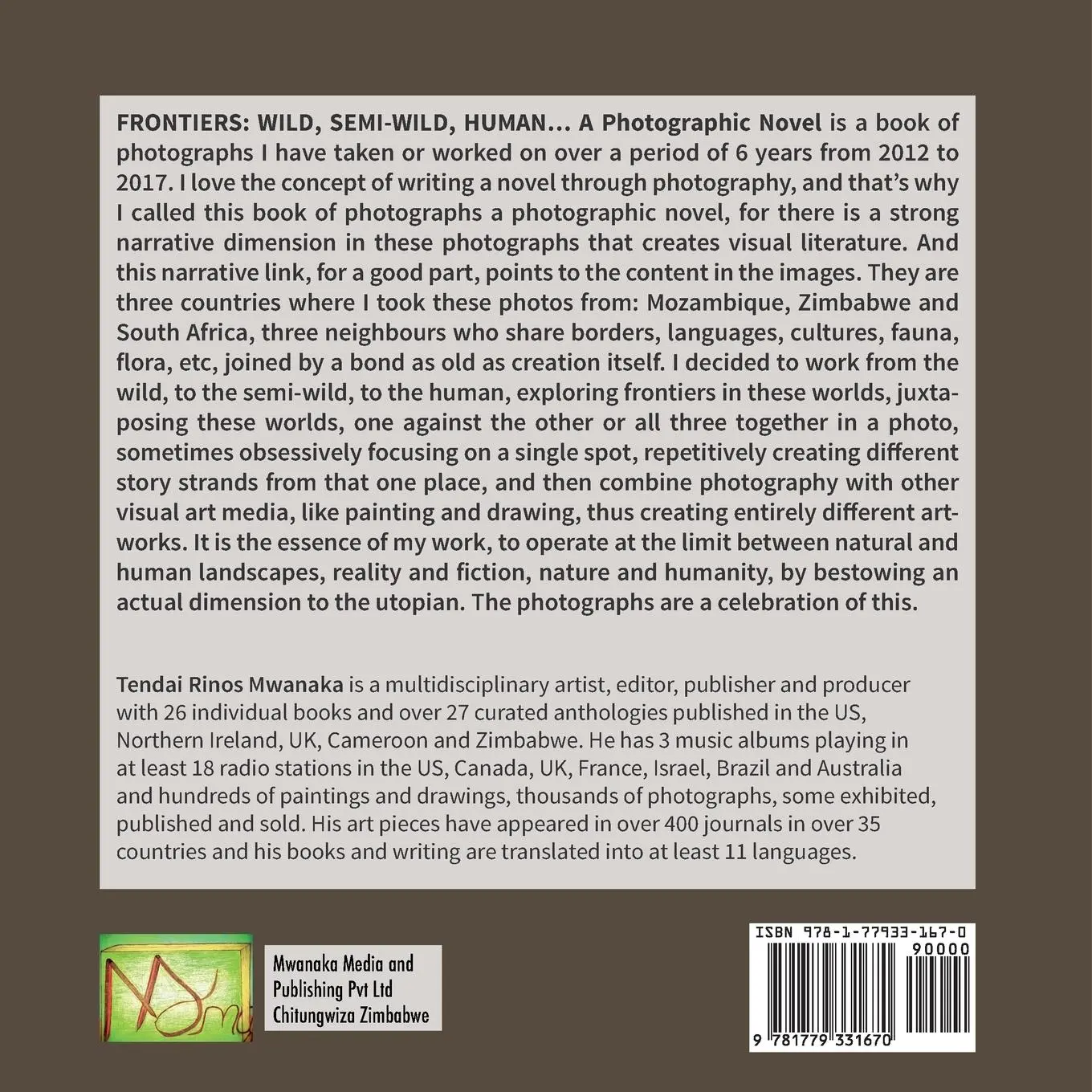 Rückseite: 9781779331670 | Frontiers | Wild, Semi-Wild, Human | Tendai Rinos Mwanaka | Buch