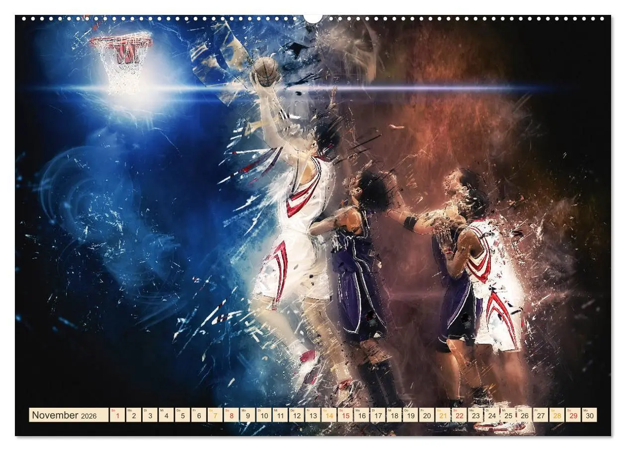 Bild: 9783457831670 | Basketball extrem (Wandkalender 2026 DIN A2 quer), CALVENDO...