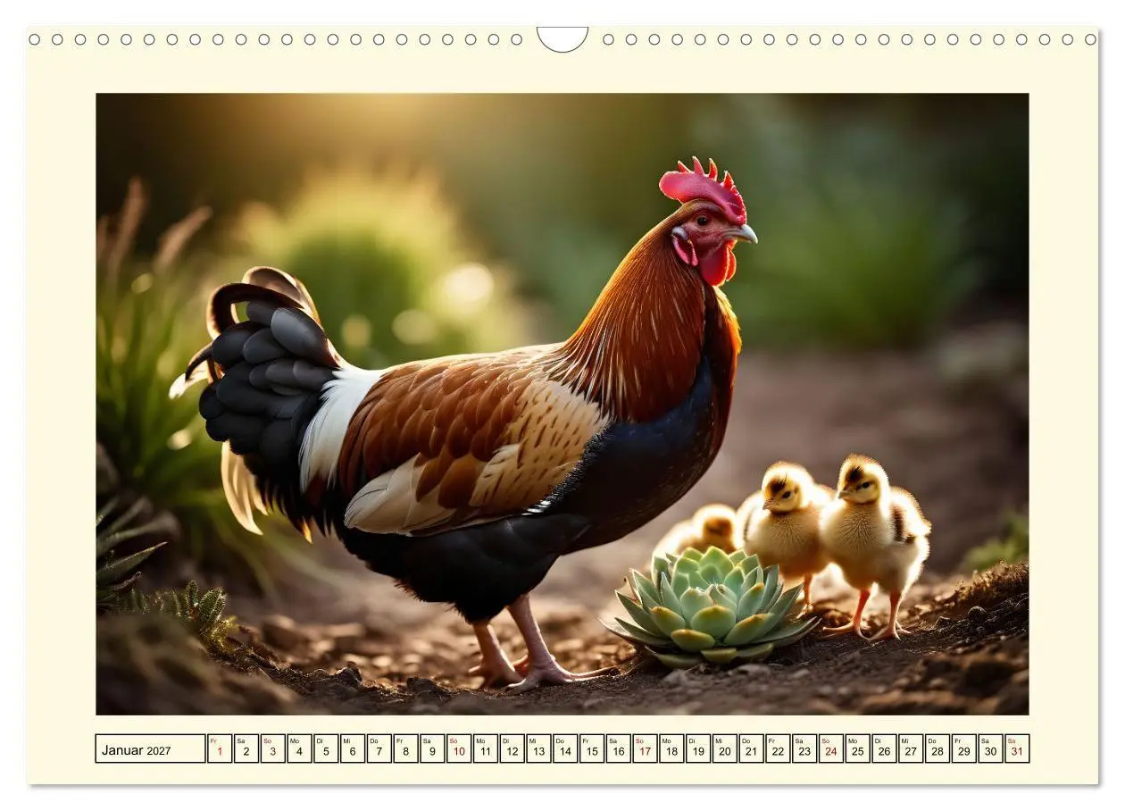 Bild: 9783569011670 | Glückliches Geflügel (Wandkalender 2027 DIN A3 quer), CALVENDO...