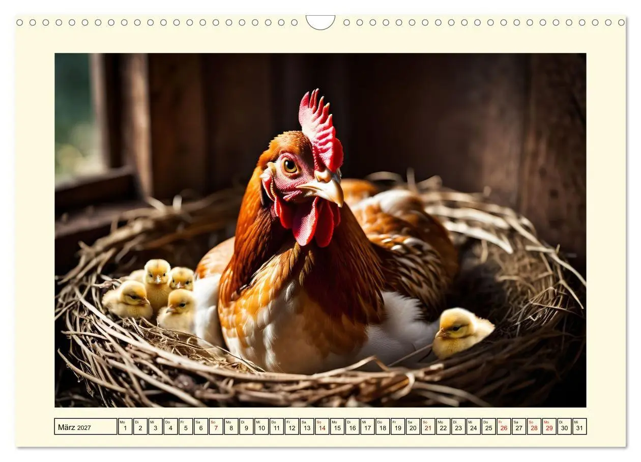 Bild: 9783569011670 | Glückliches Geflügel (Wandkalender 2027 DIN A3 quer), CALVENDO...