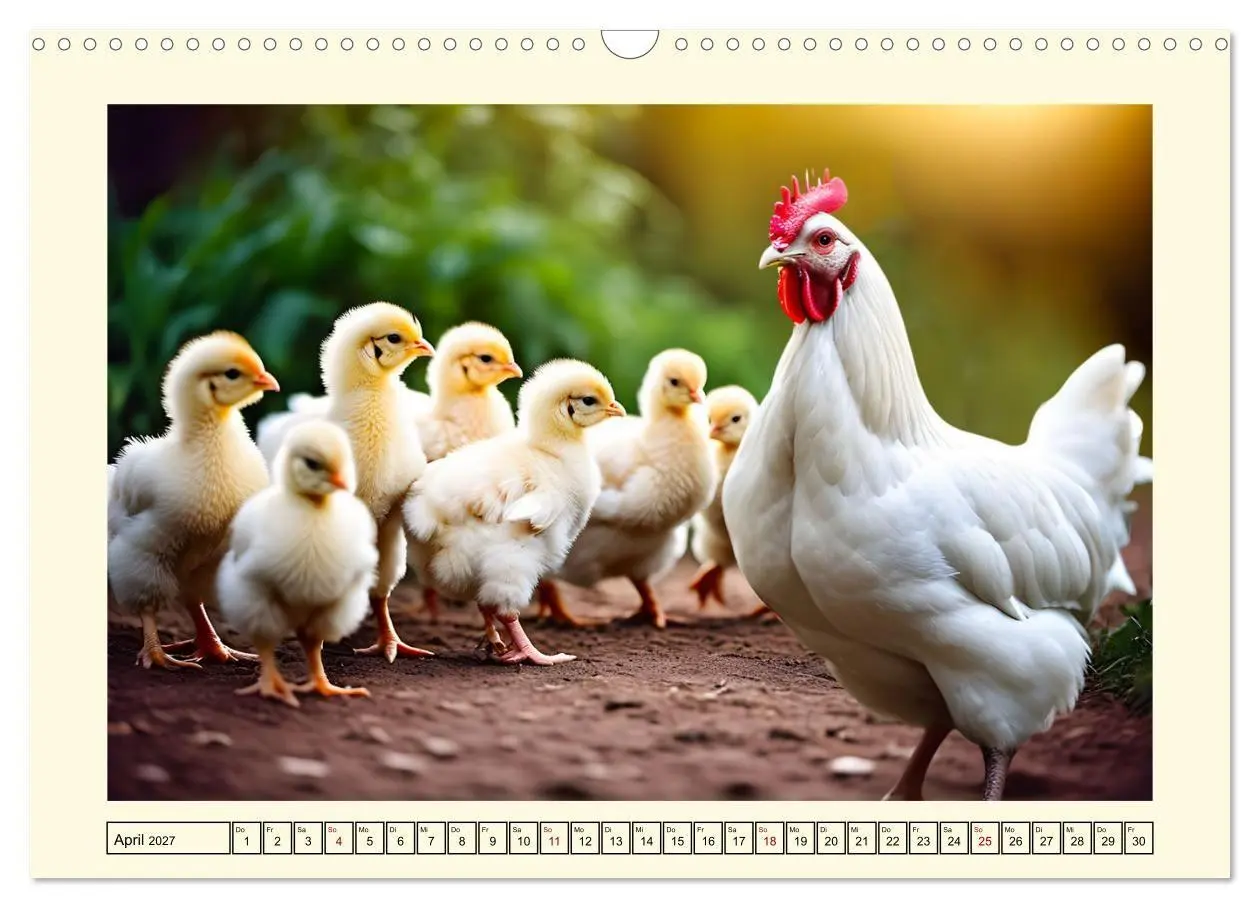 Bild: 9783569011670 | Glückliches Geflügel (Wandkalender 2027 DIN A3 quer), CALVENDO...