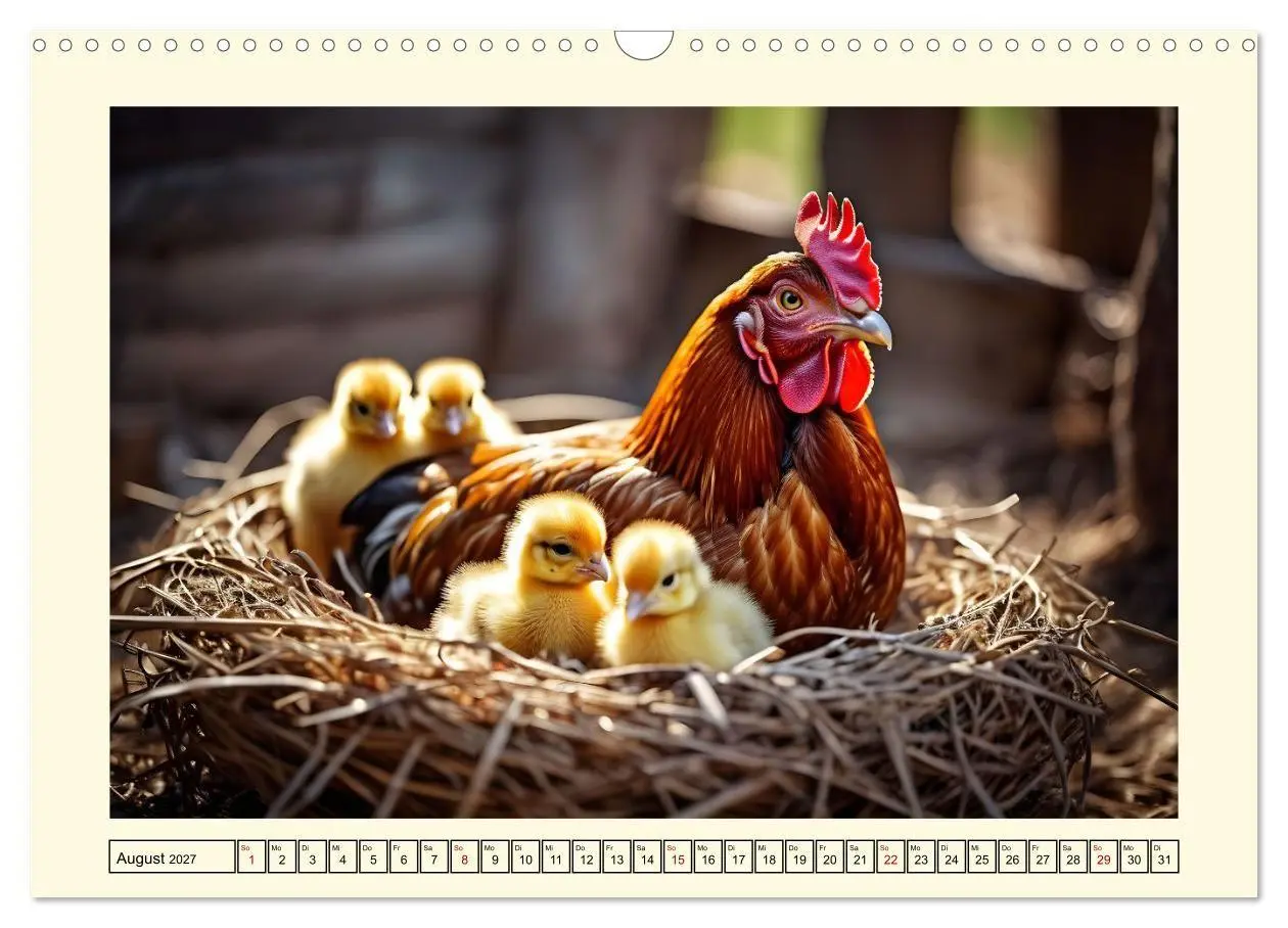 Bild: 9783569011670 | Glückliches Geflügel (Wandkalender 2027 DIN A3 quer), CALVENDO...