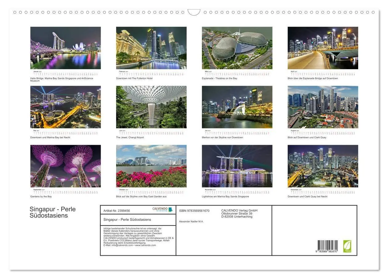 Bild: 9783569561670 | Singapur - Perle Südostasiens (Wandkalender 2027 DIN A2 quer),...