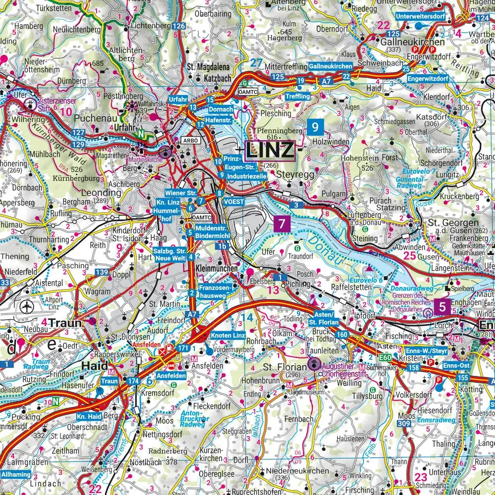 Bild: 9783707921670 | Oberösterreich, Straßen- und Freizeitkarte 1:150.000, freytag &amp; berndt