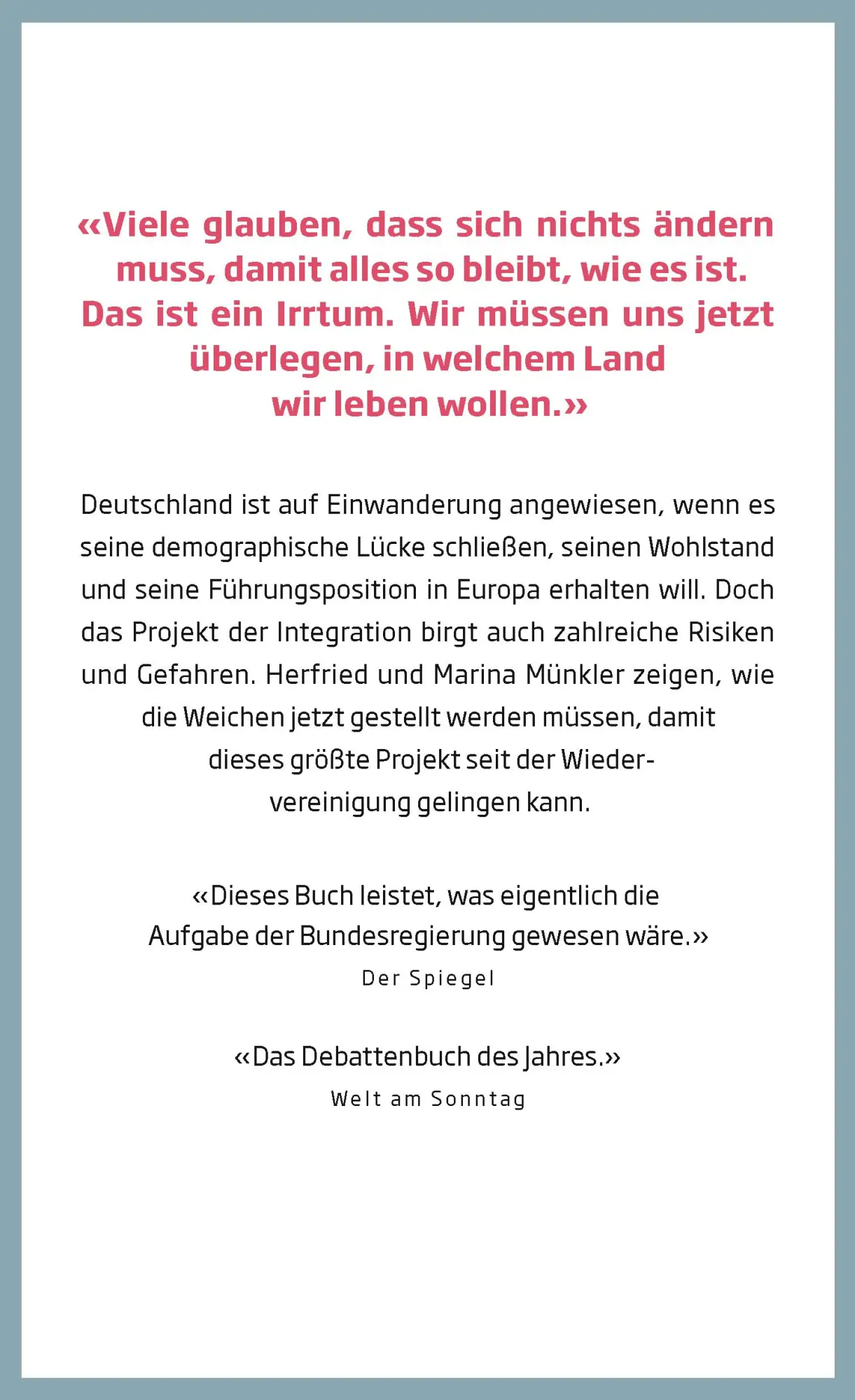 Rückseite: 9783871341670 | Die neuen Deutschen | Ein Land vor seiner Zukunft | Münkler (u. a.)