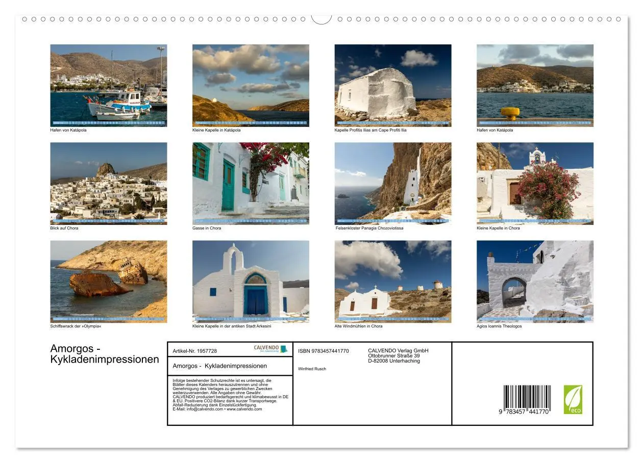 Bild: 9783457441770 | Amorgos - Kykladenimpressionen (hochwertiger Premium Wandkalender...